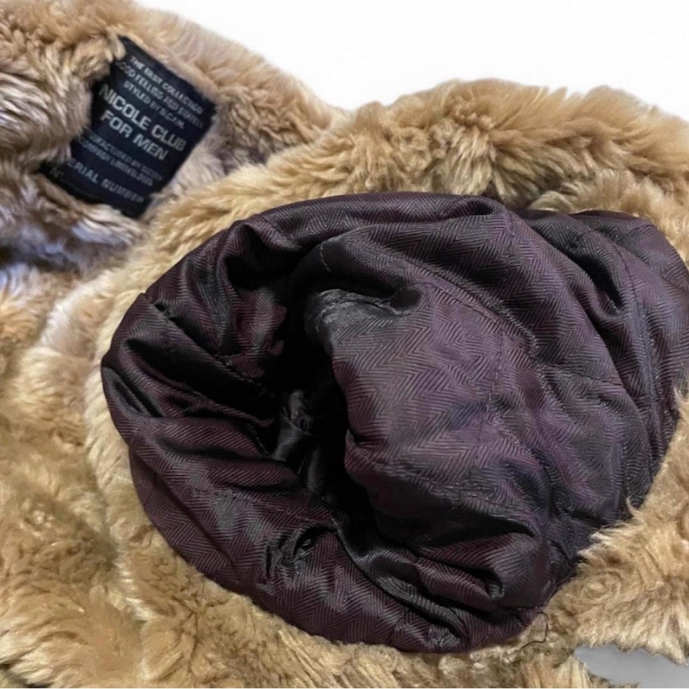 Nicole Club For Men Japanese Archive Suede Bondage Biker Jacket with Faux Fur Li - Picture 8 of 8